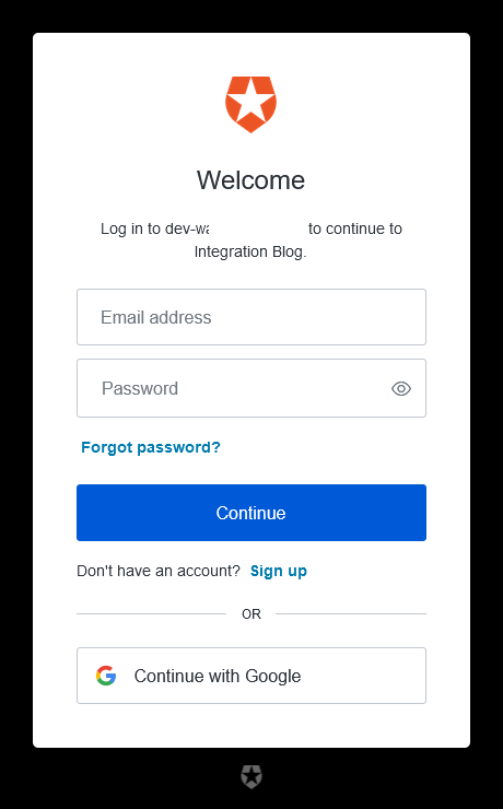 Universal Login Page